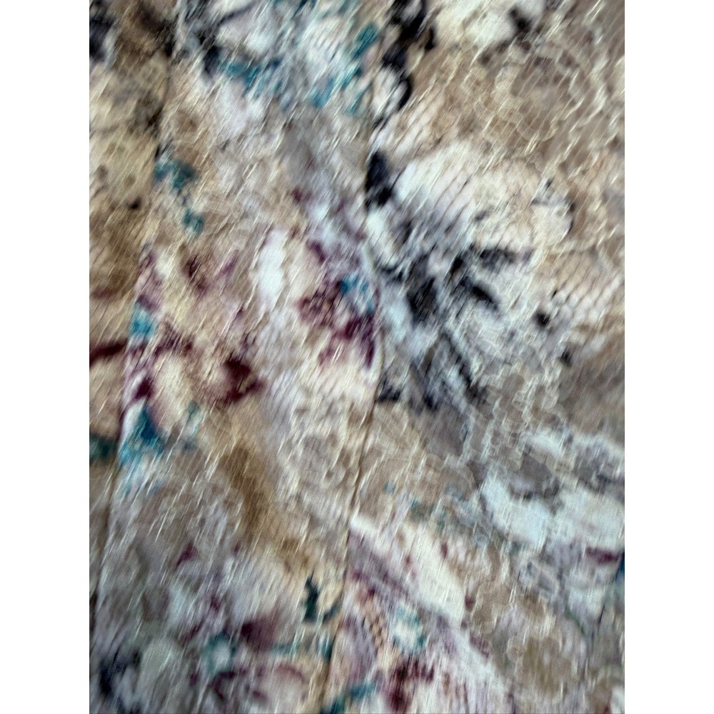 BCBGMAXAZRIA Floral Lace Pencil Skirt Champagne Teal Burgundy Size‎ 2